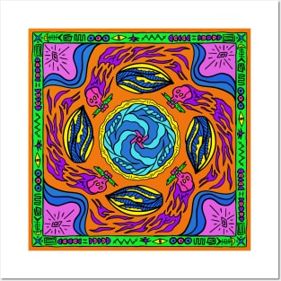 psychedelic colors trippy Posters and Art